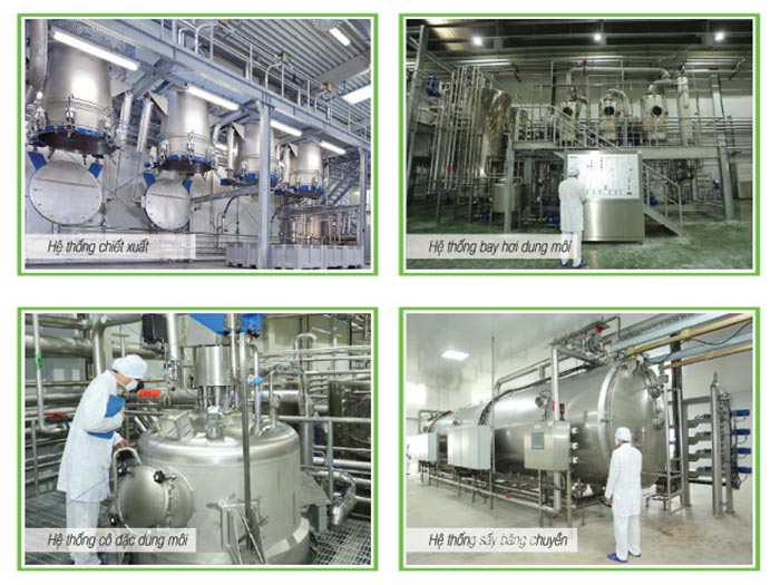 Hệ thống chiết xuất dược liệu chuẩn EECV tại nhà máy Anvy